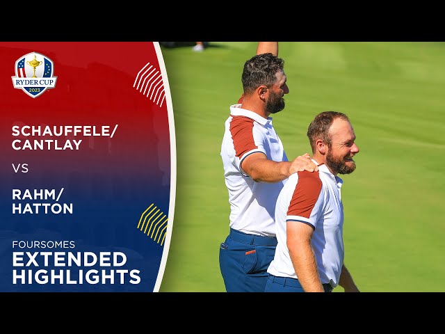 Schauffele/Cantlay vs Rahm/Hatton Extended Highlights | 2023 Ryder Cup