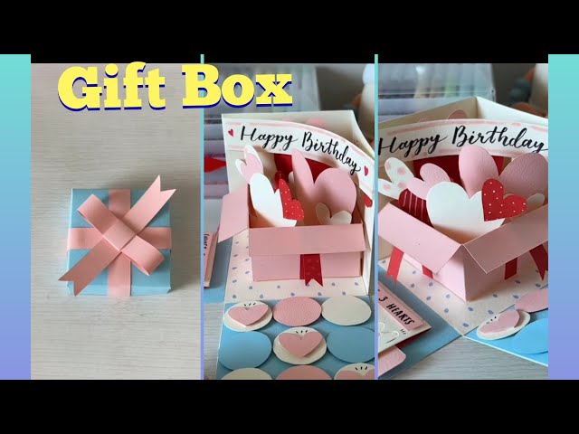 satisfying  birthday gift Box 🎁💗 #artandcraft #giftbox #diy #handmade #papercraft