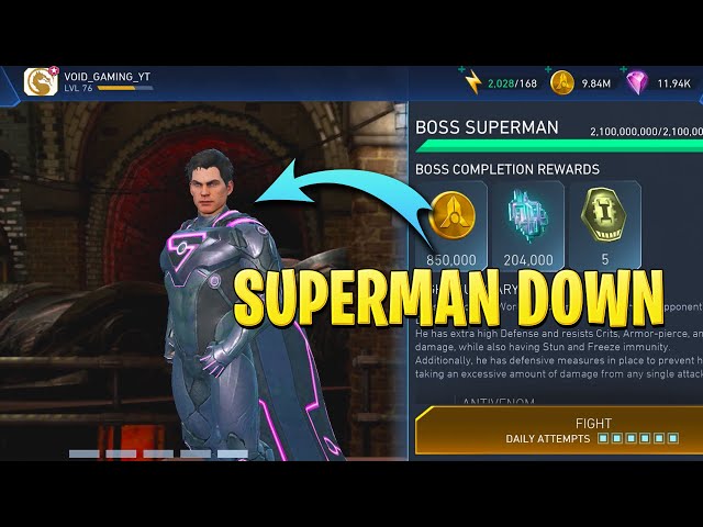 Boss Superman Down | Heroic 7 | Rewards Rise Of Krypton | Solo Raids | Injustice 2 Mobile