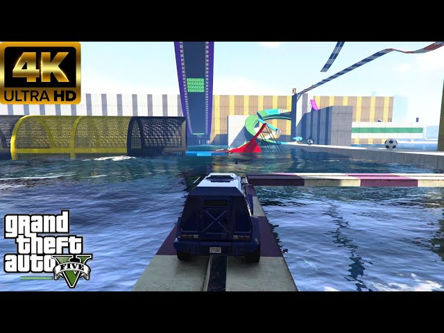 GTA5 Online parkour - Amazing Insurgent Waterpark Stunt Wallride Gameplay