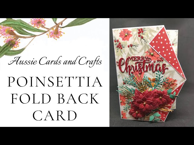 Fold Back Poinsettia Card