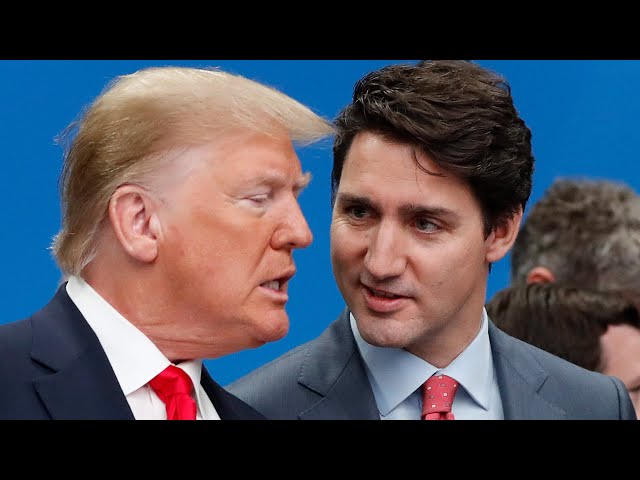 Donald Trump reacts to Prime Minister Justin Trudeau's resignation