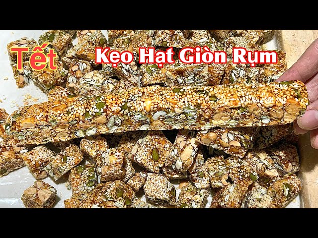 Kẹo Đậu Phộng Hạt Giòn Rụm Thơm Ngon Đón Tết, Ai Cũng Làm Được- Sesame peanut candy