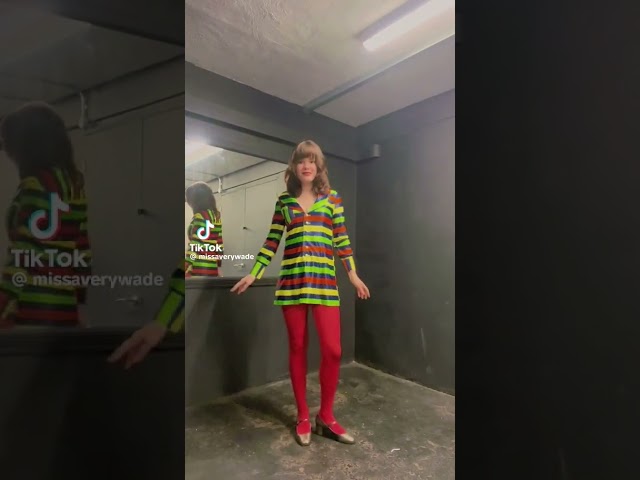 Sexy French woman modeling colorful 1960's dress #asmr #trending #fashion