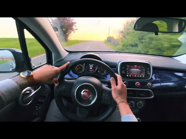 2020 FIAT 500 X | 1.3 MULTIJET 95 HP POV Brutal Test Drive | ACCELLERATION | Sunset lover