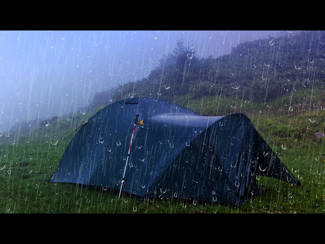 Heavy Rain and Thunderstorm Sound for Sleeping, Rain Sounds on Tent for Relaxing, Deep Sleep, ASMR