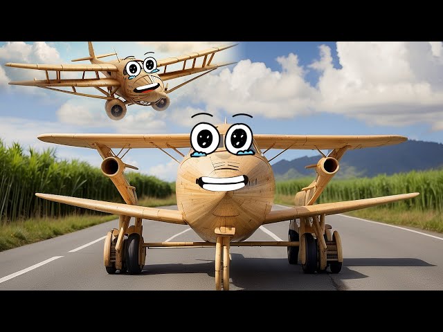 Doodles Airplanes - Doodles are flying and singing - Bamboo Airplane Real life