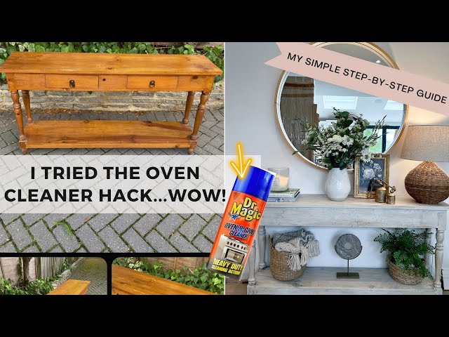 Oven Cleaner Spray Hack - How I White Washed This Orange Pine Market Place Find - My Easy Guide