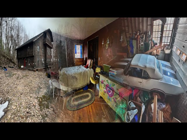 Artist And Designers Abandoned Mansion With Everything Left Behind-Classic Luxury Sports Car Left!