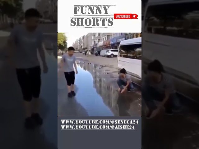 Water games in the street #shorts #funny