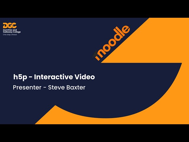 Moodle Monday - h5p Interactive Video