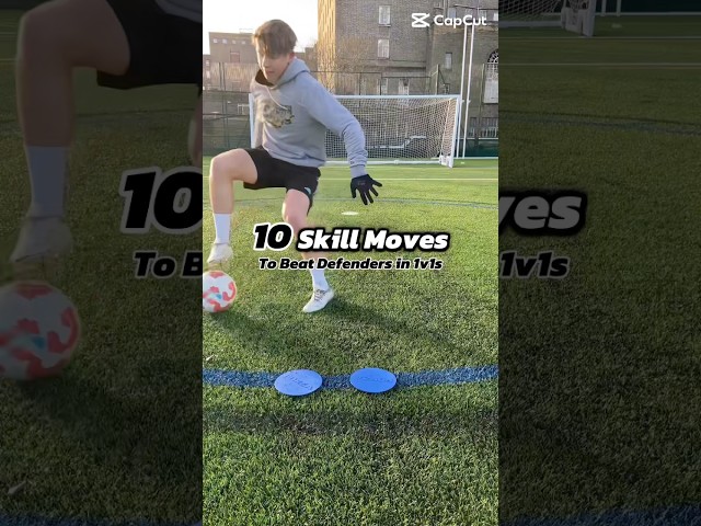 10 Skill Moves for 1v1s! #footballskills #soccerskills