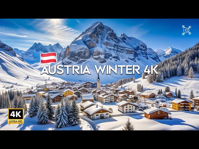 Scenic Austria 4K Winter Wonderland with Cinematic Background Music