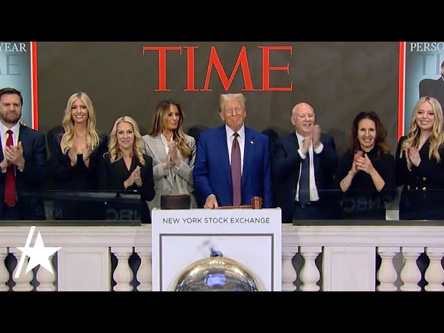 Donald Trump Rings NYSE Bell w/ Ivanka, Melania & Pregnant Tiffany Trump