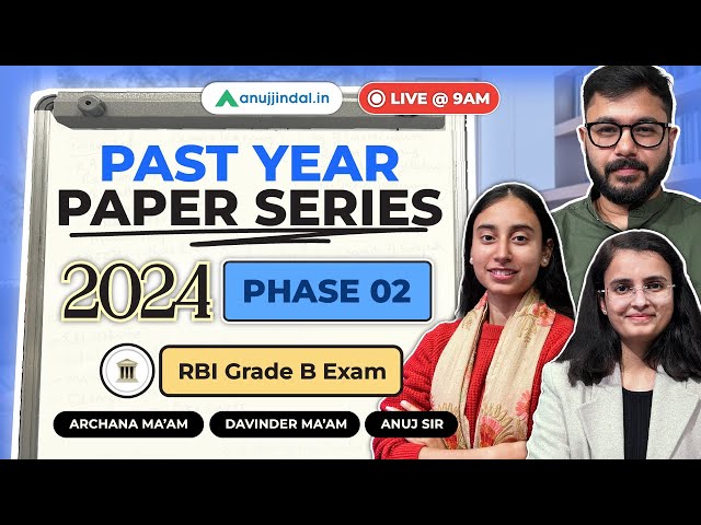 RBI Grade B | Past Year Paper 2024 | Most Asked Questions | Phase 2 Questions | Anuj Jindal