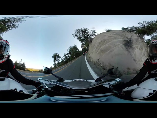 360 video Gsxr 1000 Crestline cruise 08/31/2019 (Watch on phone or chrome browser.)