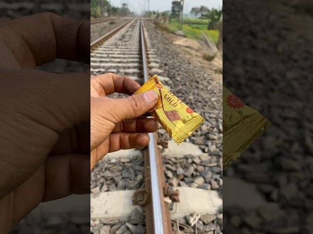 Train vs real gold 😲