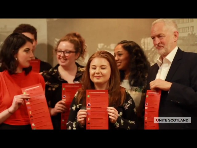 Jeremy Corbyn meeting with the Unite Scotland Hospitality Branch.