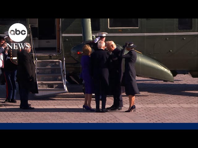 Former President Joe Biden and Dr. Jill Biden depart the White House