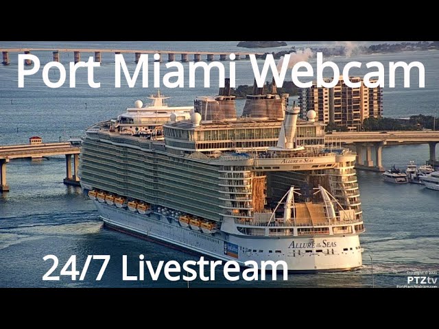 LIVE - Port Miami Webcam with VHF Marine Radio Feed from PTZtv