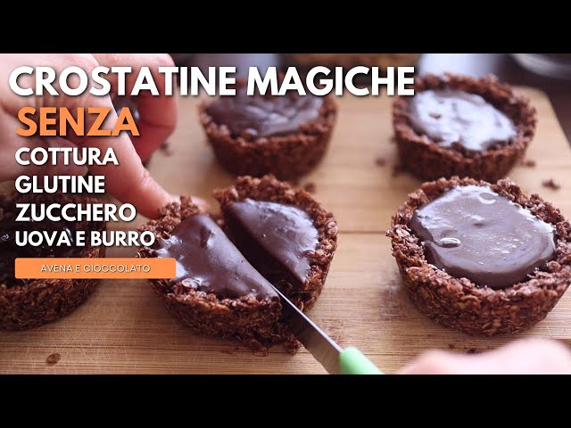 MAGICAL TARTS WITHOUT COOKING, GLUTEN-FREE, SUGAR-FREE, EGGS and BUTTER | Oats and chocolate