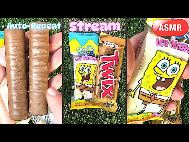 ASMR Relaxing Candy Unboxing | Marshmallow SpongeBob & chocolate bar Twix, Lollipops (No Talking) 🍭🍫