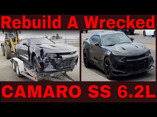 Rebuilding A Wrecked 2016 Camaro ss 6.2L V8 1LE In my garage work of 2 month in Less than 10 MIN💯