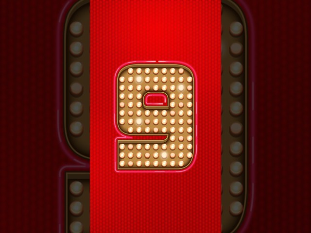 9 to Zero Red Neon Light Numbers #countdown #timer #shorts