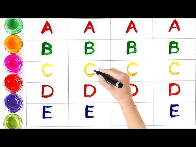 A for apple B for Ball, A to E song, Alphabet | Learn to Write Alphabet | ABCD learning for kids