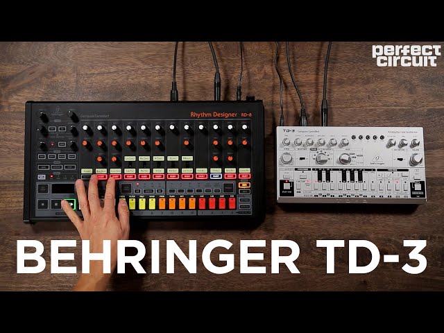 Behringer TD-3 Acid Synth With RD-8 Drum Machine and Source Audio Collider