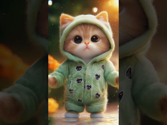 Cute Baby Cat Dancing 🥰 #cute #cat #midjourney #funny #baby