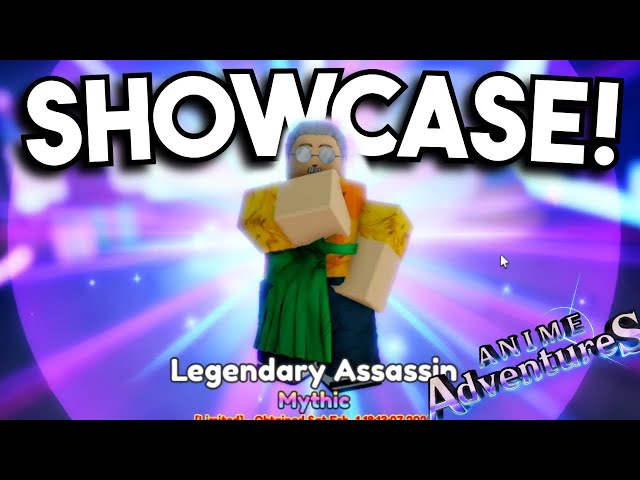 LVL 100 LEGENDARY ASSASSIN SHOWCASE IN ANIME ADVENTURE UPDATE 19.5!