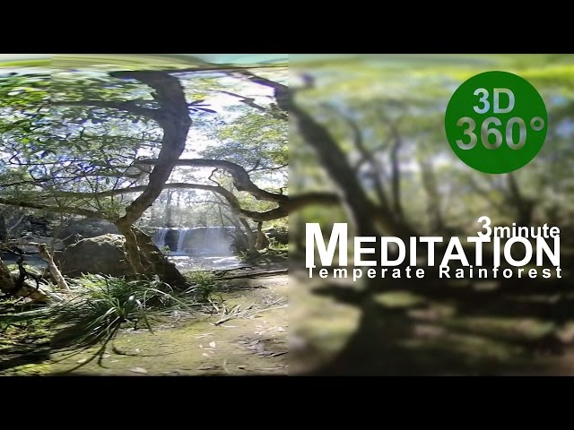 360° Waterfall Meditation Escape (Stereoscopic [3D] 360° VR Video)