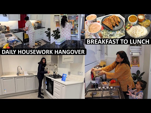 Indian Mom's Morning Breakfast To Afternoon Lunch Routine | Joy of Cooking, Cleaning & Homemaking