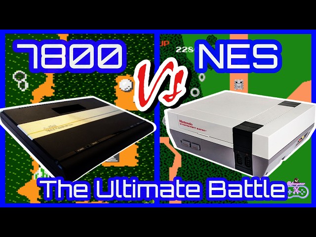 Atari 7800 Vs. NES - The Ultimate Battle of Retro Video Game Consoles - Compare 5 Classic Games