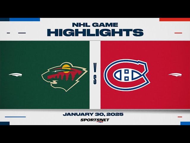 NHL Highlights | Wild vs. Canadiens - January 30, 2025