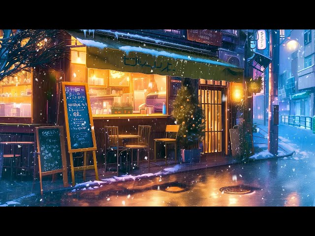 Snowy Rainy Night In Japan 🌧️ Rainy Lofi Songs To Make You Enjoy The Rain Of The Last Sunday Of 2024