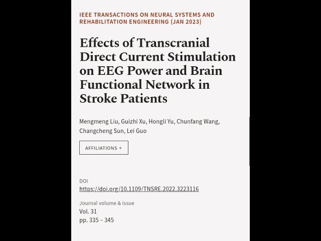 Effects of Transcranial Direct Current Stimulation on EEG Power and Brain Functional ... | RTCL.TV