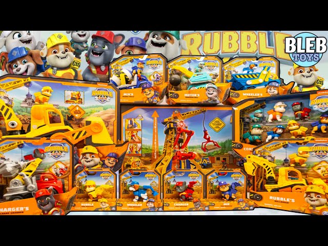 Paw Patrol Rubble and Crew toy collection unboxing ASMR