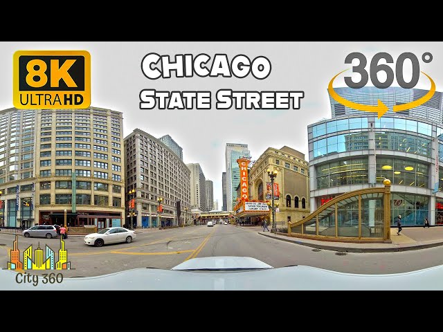 Chicago - State Street - VR 360 8K Video