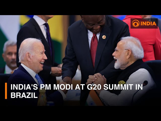 India's PM Modi at G20 Summit in Brazil & other updates | DD India Live