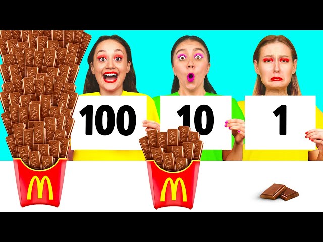 100 Layers of Food Challenge | Funny Food Challenges by KaZaZa