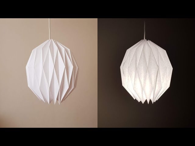 Easy Geometric Oval Origami Paper Lamp Shade - DIY Paper Craft | Luis Craft