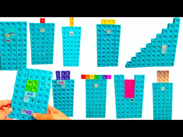 Making Numberblocks 50-59 50 51 52 53 54 55 56 57 58 59 with Unofficial sticker Satisfying ASMR