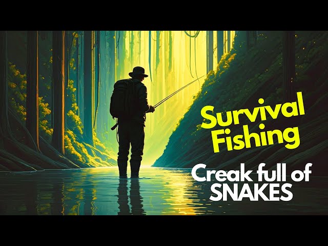 Survival Fishing: Adventure of Catching Fish in the Creek full of SNAKES!