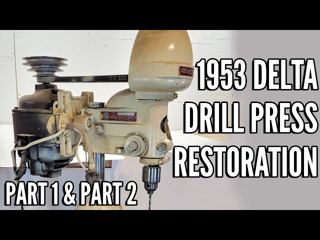 1953 Delta Rockwell Homecraft Drill Press and Motor Restoration | Part 1 & Part 2