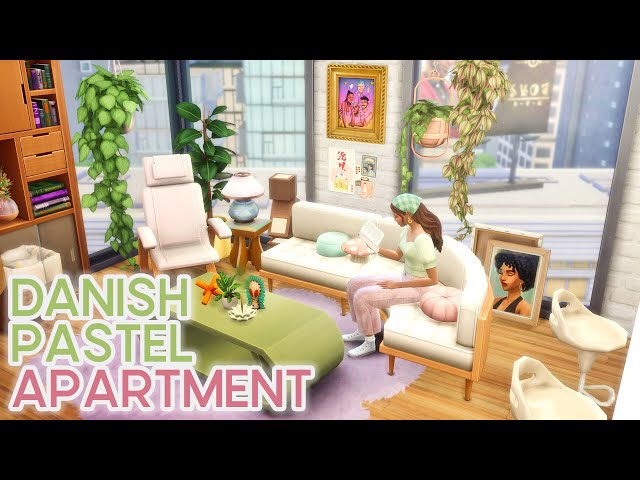 Danish Pastel Aesthetic Apartment 🌟 The Sims 4 Speed Build | No CC