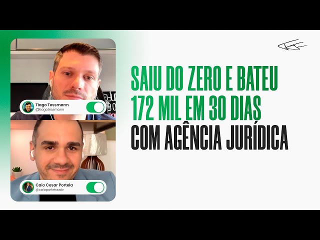 172 MIL EM 30 DIAS COM AGÊNCIA JURÍDICA