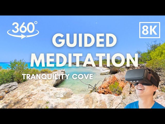 5-Minute 8K 360° Tropical Escape. Guided Meditation in Nature at Puerto Rico’s Hidden Beach Paradise