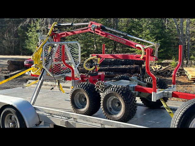 Testing the limits of my ATV hydraulic timber trailer.